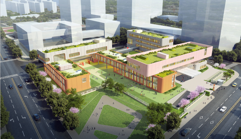 集團公司蘇州相城高鐵新城北河涇幼兒園項目提前一周封頂！